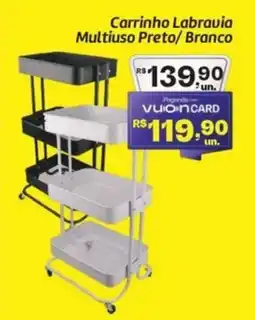 Comper Carrinho Labravia Multiuso Preto/ Branco oferta