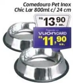 Comper Comedouro Pet Inox Chic Lar c/24 cm oferta