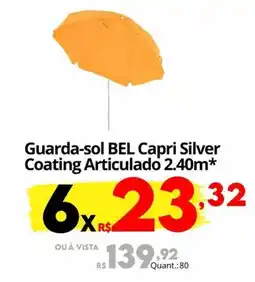 Althoff Supermercados Guarda-sol BEL Capri Silver Coating Articulado 2.40m oferta