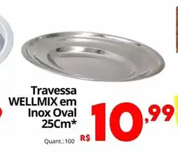 Althoff Supermercados Travessa WELLMIX em Inox Oval 25cm oferta