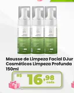 Ultrabox Mousse de Limpeza Facial DJur Cosméticos Limpeza Profunda oferta