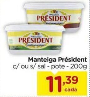 Carrefour Manteiga President 200g oferta