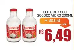 Economart Atacadista Leite de coco sococo vidro oferta