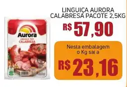 Economart Atacadista Linguiça aurora calabresa pacote oferta