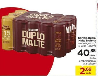 Carrefour Cerveja Duplo Malte Brahma 350ml oferta