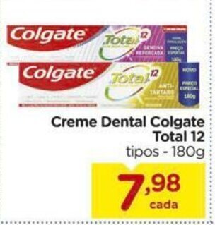 Creme Dental Colgate Total 12 180g