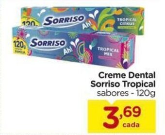 Carrefour Creme Dental Sorriso Tropical 120g oferta