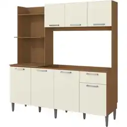 Benoit Kit Cozinha Kappesberg T781 7 Portas e 1 Gaveta MDP Sem Tampo 190 x 182 x 53cm oferta