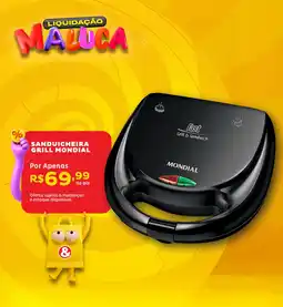 Casa e Vídeo Sanduicheira grill mondial oferta