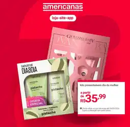 Lojas Americanas kits presenteáveis dia da mulher oferta