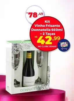 Semar Supermercado Kit Vinho Frisante Donnatella + 2 Taças oferta