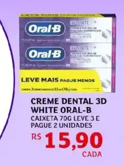 Assaí Atacadista Creme dental 3d white oral-b oferta