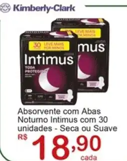 Giga Atacado Absorvente com Abas Noturno Intimus com 30 unidades - Seca ou Suave oferta