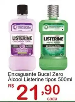 Giga Atacado Enxaguante Bucal Zero Álcool Listerine tipos oferta