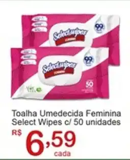 Giga Atacado Toalha Umedecida Feminina Select Wipes oferta