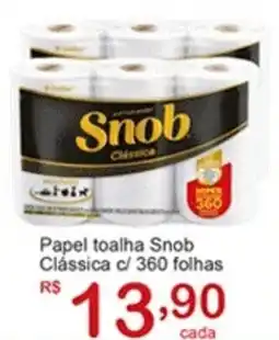 Giga Atacado Papel toalha Snob Clássica c/ 360 folhas oferta