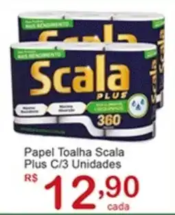 Giga Atacado Papel Toalha Scala Plus C/3 Unidades oferta