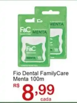 Giga Atacado Fio Dental FamilyCare Menta 100mf oferta