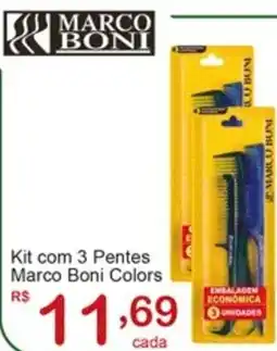 Giga Atacado Kit com 3 Pentes Marco Boni Colors oferta