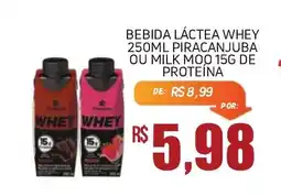 Economart Atacadista Bebida láctea whey piracanjuba ou milk moo 15g de protein oferta