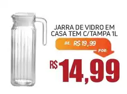 Economart Atacadista Jarra de vidro em casa tem c/tampa oferta