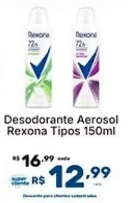 Super Lagoa Desodorante Aerosol Rexona Tipos oferta