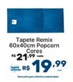 Super Lagoa Tapete Remix 60x40cm Popcorn Cores oferta