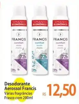 Atacadão Desodorante Aerossol Francis Várias fragrâncias Frasco oferta