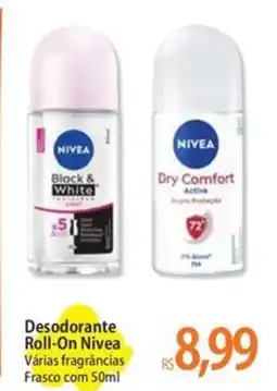 Atacadão Desodorante Roll-On Nivea Várias fragrâncias Frasco oferta