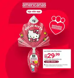 Lojas Americanas ovo hello kitty delice oferta