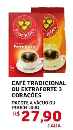 Assaí Atacadista Café tradicional ou extraforte 3 corações oferta
