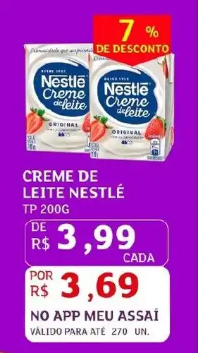 Assaí Atacadista Creme de leite nestlé oferta