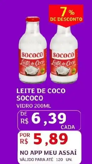 Assaí Atacadista Leite de coco sococo oferta