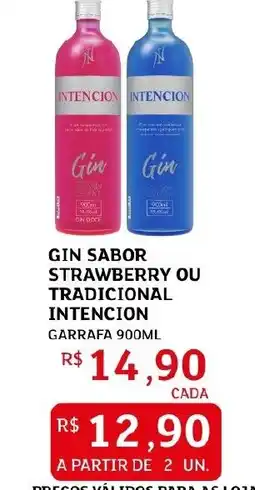 Assaí Atacadista Gin sabor strawberry ou tradicional intencion garrafa oferta
