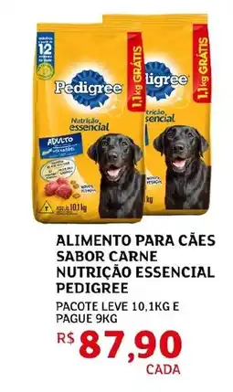 Assaí Atacadista Alimento para caes sabor carne nutrição essencial pedigree oferta