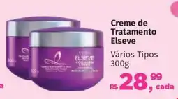 Supermercados Mateus Creme de Tratamento Elseve Vários Tipos oferta