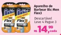 Supermercados Mateus Aparelho de Barbear Bic Men Flex3 oferta