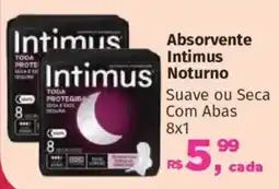 Supermercados Mateus Absorvente Intimus Noturno oferta
