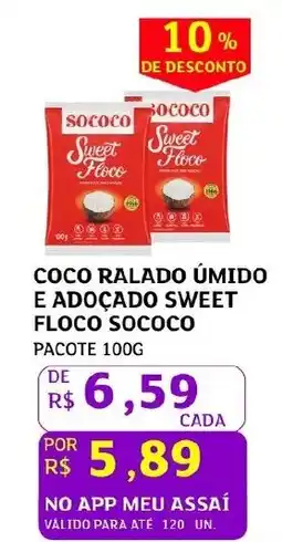 Assaí Atacadista Coco ralado úmido e adoçado sweet floco sococo oferta