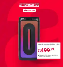 Lojas Americanas caixa de som pcx4501 350w Philco oferta