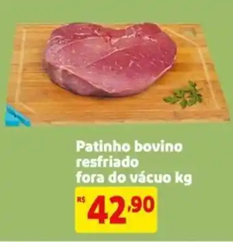 Patinho bovino resfriado fora do vácuo