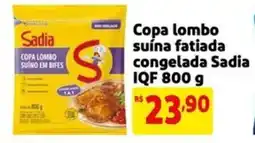 Mercado Extra Copa lombo suína fatiada congelada Sadia IQF oferta