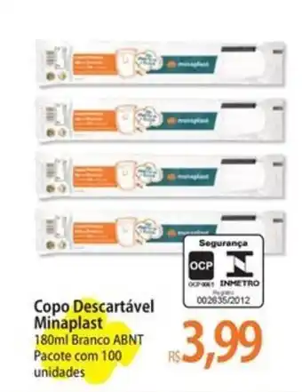 Atacadão Copo Descartável Minaplast oferta