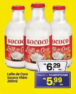 Fort Atacadista Leite de Coco Sococo Vidro oferta