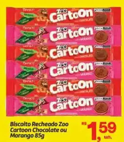 Fort Atacadista Biscoito Recheado Zoo Cartoon Chocolate ou Morango oferta