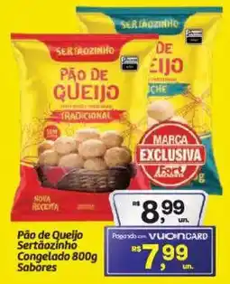 Fort Atacadista Pão de Queijo Sertãozinho Congelado Sabores oferta