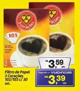 Fort Atacadista Filtro de Papel 3 Corações 102/103 oferta