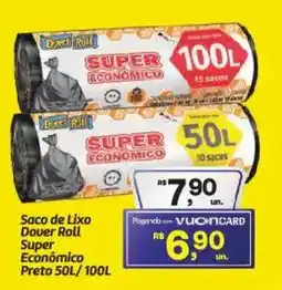 Fort Atacadista Saco de Lixo Dover Roll Super Econômico Preto 50L/100L oferta