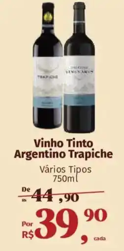 Supermercados Mateus Vinho Tinto Argentino Trapiche oferta