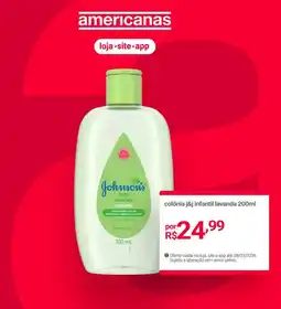 Lojas Americanas colônia j&j infantil lavanda oferta